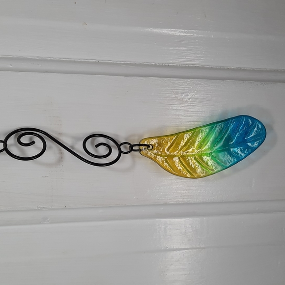 Bird Garden Bell Suncatcher Blue Feather Outdoor Garden Yard Art Accent **As Is* - Picture 5 of 9